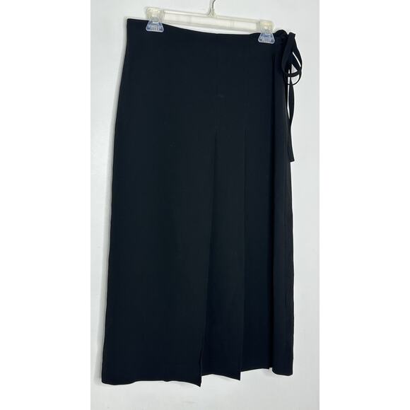 Theory Women’s Black Pleated Admiral Crepe Knee Length Dress Size 10 - Picture 2 of 8